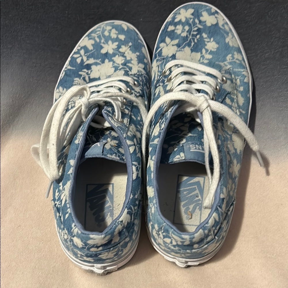 Vans Blue Floral Sneakers